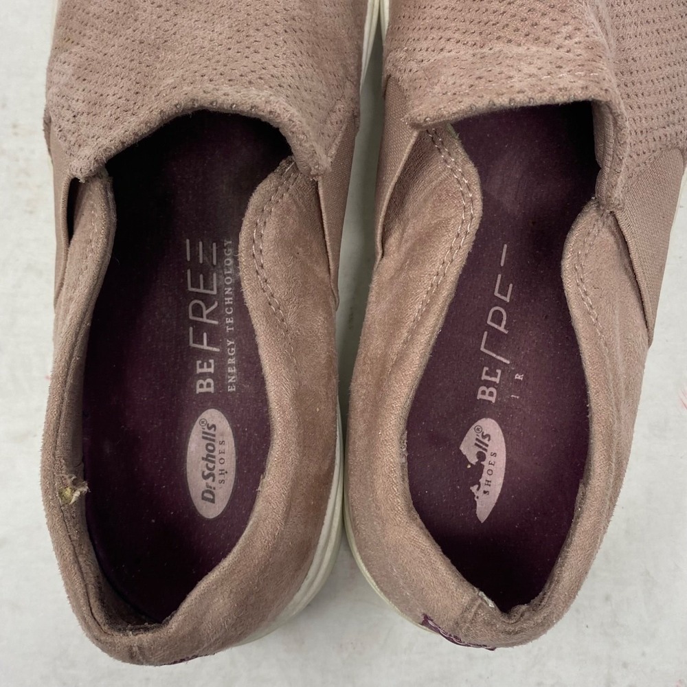 Dr. Scholls Be Free Womens Slip On Sneakers Pink Perforated Faux Suede 7M - Picture 7 of 15